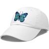 imageDALIX Exotic Blue Butterfly Hat Womens Gift Embroidered Girls CapWhite