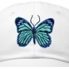 imageDALIX Exotic Blue Butterfly Hat Womens Gift Embroidered Girls CapWhite