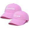 imageDALIX Mommy and Me Embroidered Hats Dad Caps Like Mother Like Daughter HatLight Pink