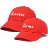 imageDALIX Mommy and Me Embroidered Hats Dad Caps Like Mother Like Daughter HatRed