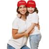 imageDALIX Mommy and Me Embroidered Hats Dad Caps Like Mother Like Daughter HatRed