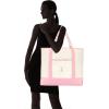 imageDALIX Personalized Shopping Tote Bag Monogram Pink Initial Zippered Letter AZX