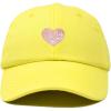 imageDALIX Embroidered Paws Mom Cotton Dad Hat Women GiftYellow