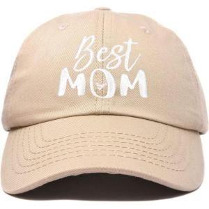 imageDALIX Best Mom Baseball Cap Womens Dad Hats Adjustable Mothers Day HatKhaki