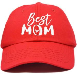 imageDALIX Best Mom Baseball Cap Womens Dad Hats Adjustable Mothers Day HatRed