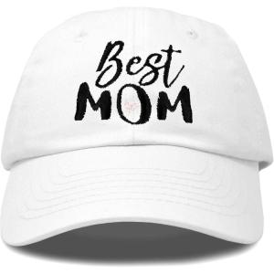 imageDALIX Best Mom Baseball Cap Womens Dad Hats Adjustable Mothers Day HatWhite