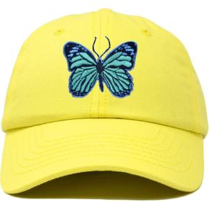 imageDALIX Exotic Blue Butterfly Hat Womens Gift Embroidered Girls CapMinion Yellow