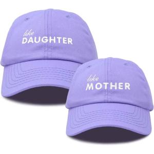 imageDALIX Mommy and Me Embroidered Hats Dad Caps Like Mother Like Daughter HatLavender