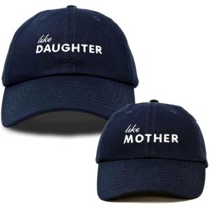 imageDALIX Mommy and Me Embroidered Hats Dad Caps Like Mother Like Daughter HatNavy Blue