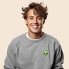 imageDALIX Alien Embroidered Fleece Crewneck Long Sleeve Sweatshirt MensAthletic Heather