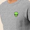 imageDALIX Alien Embroidered Fleece Crewneck Long Sleeve Sweatshirt MensAthletic Heather