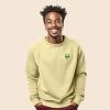 imageDALIX Alien Embroidered Fleece Crewneck Long Sleeve Sweatshirt MensFrench Vanilla
