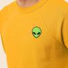imageDALIX Alien Embroidered Fleece Crewneck Long Sleeve Sweatshirt MensGold