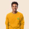 imageDALIX Alien Embroidered Fleece Crewneck Long Sleeve Sweatshirt MensGold