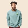 imageDALIX Alien Embroidered Fleece Crewneck Long Sleeve Sweatshirt MensHeather Blue Lagoon