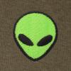 imageDALIX Alien Embroidered Fleece Crewneck Long Sleeve Sweatshirt MensHeather Olive