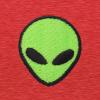 imageDALIX Alien Embroidered Fleece Crewneck Long Sleeve Sweatshirt MensHeather Red
