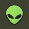 imageDALIX Alien Embroidered Fleece Crewneck Long Sleeve Sweatshirt MensMilitary Green