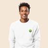 imageDALIX Alien Embroidered Fleece Crewneck Long Sleeve Sweatshirt MensWhite