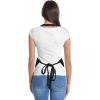imageDALIX Apron Commercial Restaurant Home Bib Spun Poly Cotton Kitchen Aprons 3 Pockets in Black 2 PackBlack