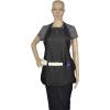 imageDALIX Apron Commercial Restaurant Home Bib Spun Poly Cotton Kitchen Aprons 3 Pockets in Black 2 PackBlack