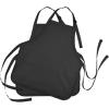 imageDALIX Apron Commercial Restaurant Home Bib Spun Poly Cotton Kitchen Aprons 3 Pockets in Black 2 PackBlack