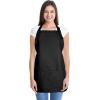 imageDALIX Apron Commercial Restaurant Home Bib Spun Poly Cotton Kitchen Aprons 3 Pockets in Black 2 PackBlack