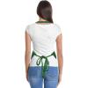 imageDALIX Apron Commercial Restaurant Home Bib Spun Poly Cotton Kitchen Aprons 3 Pockets in Black 2 PackDark Green