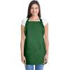 imageDALIX Apron Commercial Restaurant Home Bib Spun Poly Cotton Kitchen Aprons 3 Pockets in Black 2 PackDark Green
