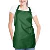imageDALIX Apron Commercial Restaurant Home Bib Spun Poly Cotton Kitchen Aprons 3 Pockets in Black 2 PackDark Green