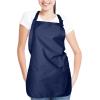 imageDALIX Apron Commercial Restaurant Home Bib Spun Poly Cotton Kitchen Aprons 3 Pockets in Black 2 PackNavy Blue