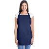 imageDALIX Apron Commercial Restaurant Home Bib Spun Poly Cotton Kitchen Aprons 3 Pockets in Black 2 PackNavy Blue
