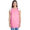 imageDALIX Apron Commercial Restaurant Home Bib Spun Poly Cotton Kitchen Aprons 3 Pockets in Black 2 PackPink