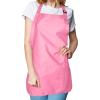 imageDALIX Apron Commercial Restaurant Home Bib Spun Poly Cotton Kitchen Aprons 3 Pockets in Black 2 PackPink