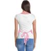 imageDALIX Apron Commercial Restaurant Home Bib Spun Poly Cotton Kitchen Aprons 3 Pockets in Black 2 PackPink