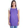 imageDALIX Apron Commercial Restaurant Home Bib Spun Poly Cotton Kitchen Aprons 3 Pockets in Black 2 PackPurple
