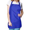 imageDALIX Apron Commercial Restaurant Home Bib Spun Poly Cotton Kitchen Aprons 3 Pockets in Black 2 PackRoyal Blue