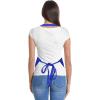imageDALIX Apron Commercial Restaurant Home Bib Spun Poly Cotton Kitchen Aprons 3 Pockets in Black 2 PackRoyal Blue