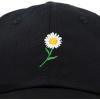 imageDALIX Daisy Flower Hat Womens Floral Baseball CapBlack