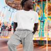 imageDALIX Ghost Embroidered Fleece Jogger Cuff Sweatpant Sweats Soft Warm MensAthletic Heather