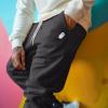 imageDALIX Ghost Embroidered Fleece Jogger Cuff Sweatpant Sweats Soft Warm MensDark Heather