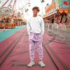 imageDALIX Ghost Embroidered Fleece Jogger Cuff Sweatpant Sweats Soft Warm MensLavender