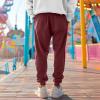 imageDALIX Ghost Embroidered Fleece Jogger Cuff Sweatpant Sweats Soft Warm MensMaroon