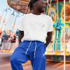 imageDALIX Ghost Embroidered Fleece Jogger Cuff Sweatpant Sweats Soft Warm MensRoyal Blue