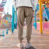 imageDALIX Ghost Embroidered Fleece Jogger Cuff Sweatpant Sweats Soft Warm MensTan