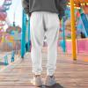 imageDALIX Ghost Embroidered Fleece Jogger Cuff Sweatpant Sweats Soft Warm MensWhite