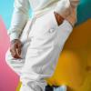 imageDALIX Ghost Embroidered Fleece Jogger Cuff Sweatpant Sweats Soft Warm MensWhite