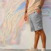 imageDALIX Ghost Relaxed Fleece Sweat Elastic Short Soft MensAthletic Heather