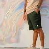 imageDALIX Ghost Relaxed Fleece Sweat Elastic Short Soft MensMilitary Green
