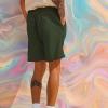 imageDALIX Ghost Relaxed Fleece Sweat Elastic Short Soft MensMilitary Green